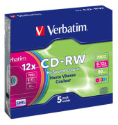 CD-Rohlinge 43167 CD-RW, 700 MB, Slim Case 