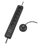 Eco-Line Comfort Switch 6-fach Steckdosenleiste mit Fußschalter schwarz