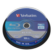 Bluray-Rohlinge 43746 BD-R, Double Layer, 50 GB, Spindel 