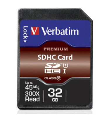 Speicherkarte SDHC-Card Premium 43963, SDHC, Class 10, bis 90 MB/s, 32 GB