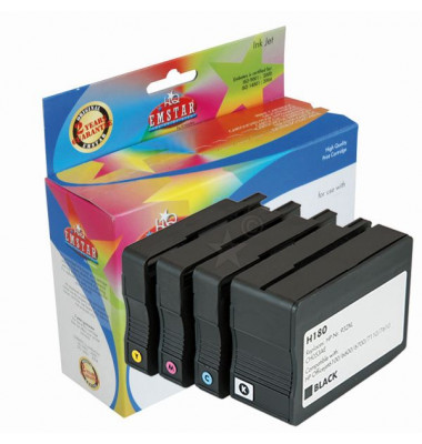 Druckerpatrone H184 (kompatibel zu HP 932XL + 933XL), schwarz/cyan/magenta/gelb, 4 x 13 ml