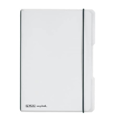 Notizbuch 11361516, my.book flex, transparent, A5, kariert, 80g, 40 Blatt / 80 Seiten