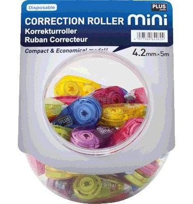 Korrekturroller 49193 Mini-Candy Jar, farbig sortiert, 4,2mm x 6m, Einweg