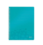 Collegeblock 4638-00-51 WOW, Muster, kariert / kariert Rand beidseitig, A4, 80g, eisblau, 80 Blatt