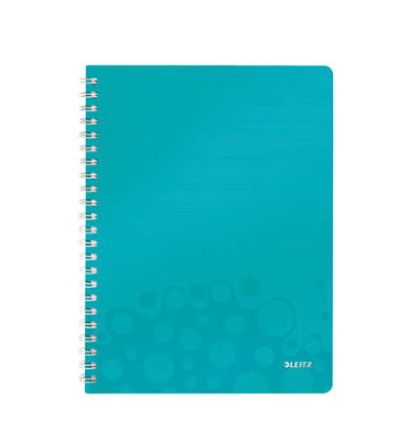Collegeblock 4638-00-51 WOW, Muster, kariert / kariert Rand beidseitig, A4, 80g, eisblau, 80 Blatt