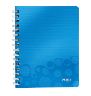 Collegeblock 4641-00-36 WOW, Muster, kariert / kariert Rand beidseitig, A5, 80g, blau, 80 Blatt