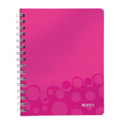 Collegeblock 4641-00-23 WOW, Muster, kariert / kariert Rand beidseitig, A5, 80g, rosa, 80 Blatt