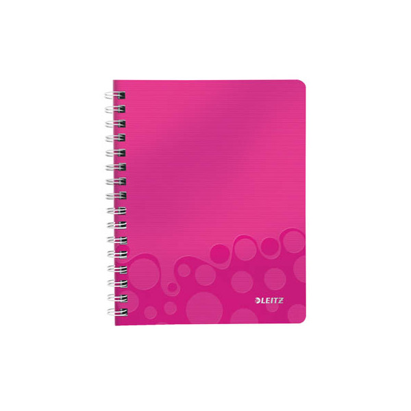 4002432107810 - Collegeblock 4641-00-23 WOW Muster kariert   kariert Rand beidseitig A5 80g rosa 80 Blatt 4002432107810 Leitz