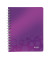 Collegeblock 4641-00-62 WOW, Muster, kariert / kariert Rand beidseitig, A5, 80g, violett, 80 Blatt
