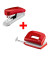 Locher-Heftgerät-Set E210/E15 020-1830 rot