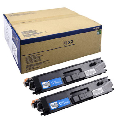 Toner TN-900C cyan ca 6000 Seiten Doppelpack