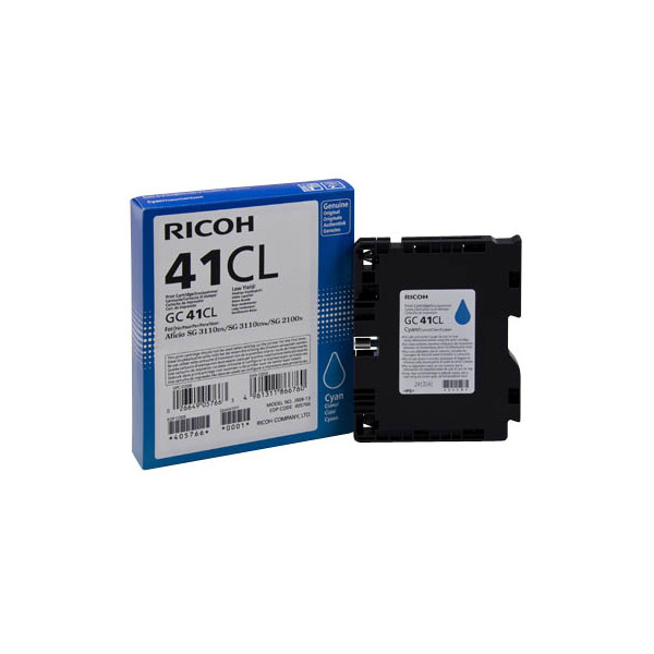Ricoh Original Type GC 41CL Druckerpatrone cyan 600 Seiten (405766) für 2100N, 3110DN/DNw/SFNw, 3100SNw, 3120B SFNw