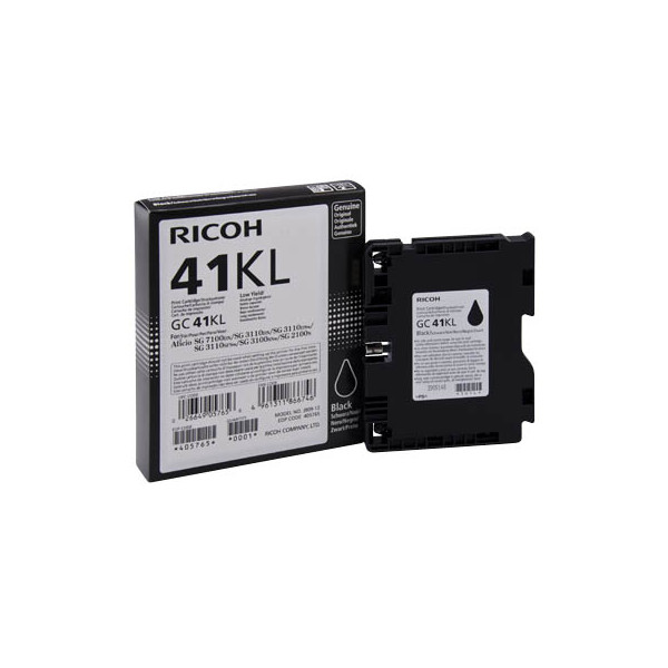 Ricoh Original Type GC 41KL Druckerpatrone schwarz 600 Seiten (405765) für 2100N, 3110DN/DNw/SFNw, 3100SNw, 3120B SFNw