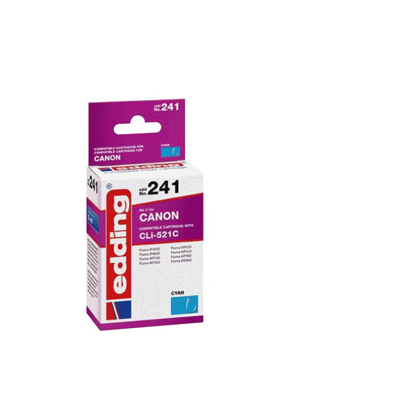 4043023602413 - Druckerpatrone 18-241 kompatibel zu Canon CLI-521C fotocyan 4043023602413 Edding