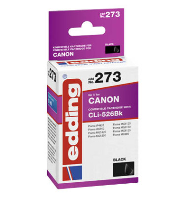 Druckerpatrone EDD-273 18-273 (kompatibel zu Canon CLI-526BK), fotoschwarz, 10 ml