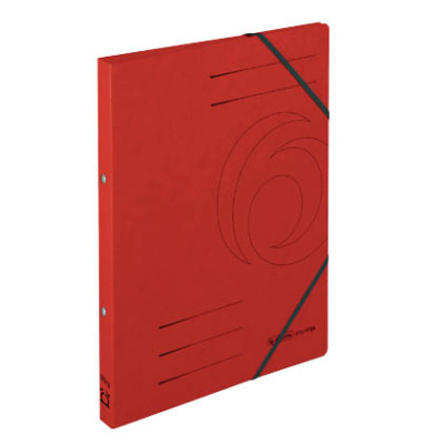 Ringbuch EasyOrga Herlitz Logo 11255460, A4 2 Ringe 14mm Ring-&Oslash; Karton rot