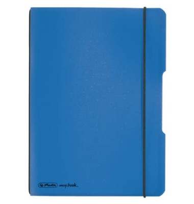 Notizbuch 11361532, Flex, blau, A5, kariert, 80g, 40 Blatt / 80 Seiten