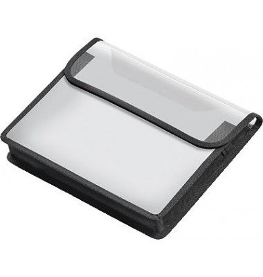 Dokumententasche VELOBAG 1450 291, A5 quer, transparent farblos, Polypropylen (PP), Klettverschluss