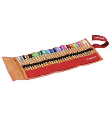 Fineliner-Set point 88, 8830-2, orange, wei&szlig;e Streifen (Schreibfarbe: 30-farbig sortiert), 0,4mm