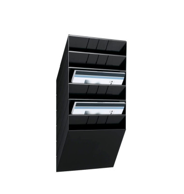 1709785060 FLEXIBOXX Prospekthalter 6ST A4quer schw