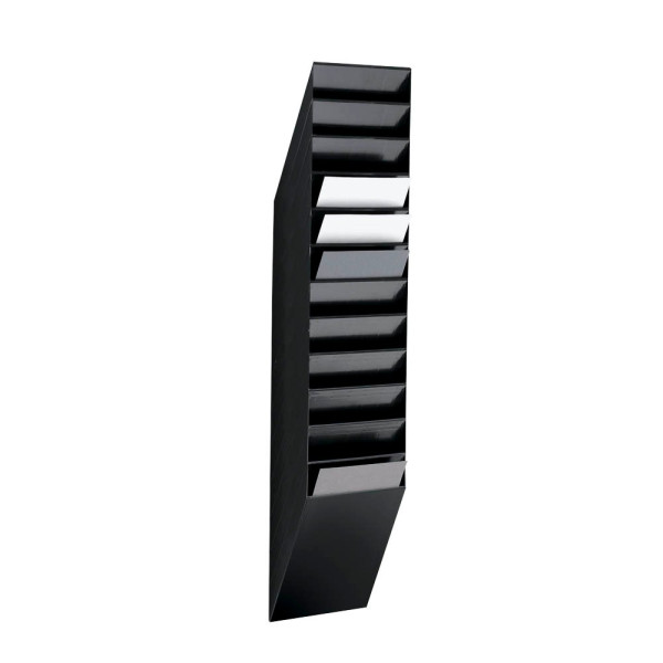 7318089763062 - FLEXXIBOXX 12 A4 1709763060 Prospekthalter Schwarz DIN A4 hoch Anzahl der Fächer 12 1 St (B x H x T) 240 x 1115 x 135 mm