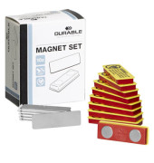 Haftmagnet DURACARD, 8917-00, Hoch / Querform, 40x15mm, rot/gelb