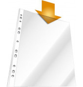 Prospekthüllen 266819 dokumentenecht, mit Lochrandverstärkung, A4 glasklar glatt, oben offen, 0,06mm