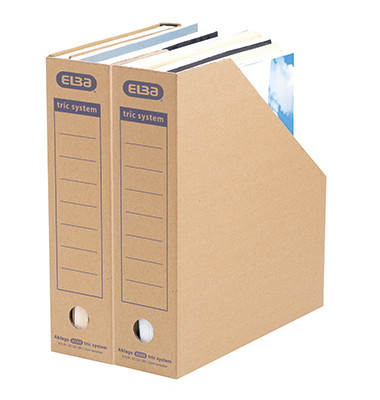 Stehsammler 100421086 tric 78x287x310mm A4 Wellpappe naturbraun