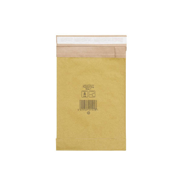 5011727210219 - Papierpolstertaschen Padded Bag Size 00 2FHPAD0PB00 innen 105x229mm mit Falte haftklebend braun 5011727210219 VePa