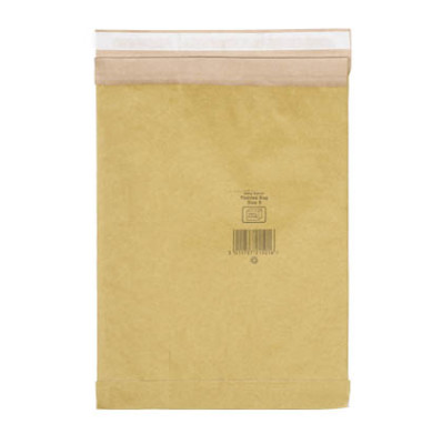 Papierpolstertaschen Padded Bag Size 4, 2FHPAD00PB4, innen 225x343mm, mit Falte, haftklebend, braun
