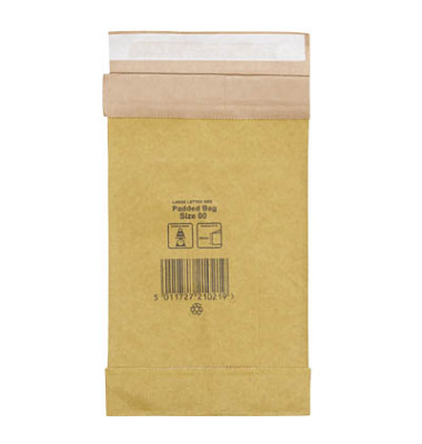 Papierpolstertaschen Padded Bag Size 7, 2FHPAD00PB7, innen 341x483mm, mit Falte, haftklebend, braun