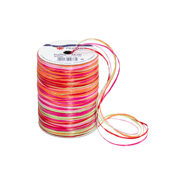 4009236046734 - Geschenkband Raffia 136-616 3mm x 50m matt pink orange grün 4009236046734 Präsent 4009236046734 - Geschenkband Raffia 136-616 3mm x 50m matt pink orange grün 4009236046734 Präsent