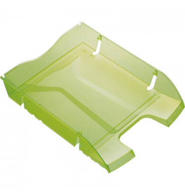 Briefablage H23635 Greenlogic A4 / C4 grün-transparent stapelbar