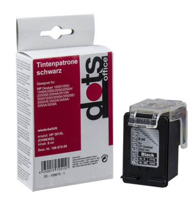 Druckerpatrone schwarz ersetzt HP 301XL