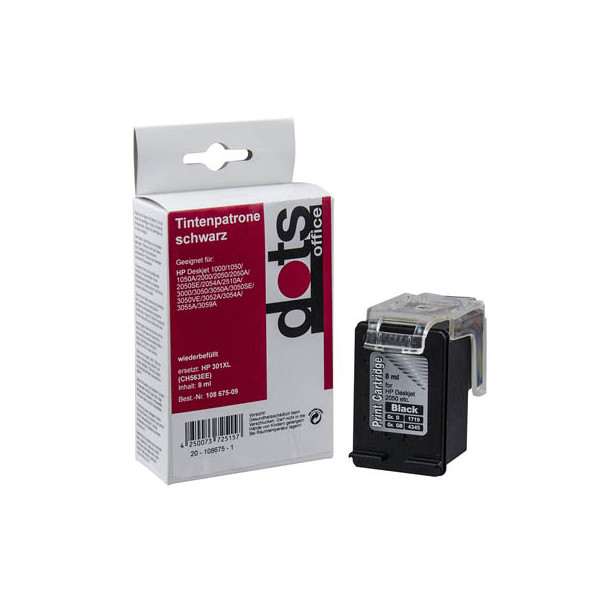 4250073725157 - Druckerpatrone 17194001-DOTS kompatibel zu HP 301XL schwarz 4250073725157 Dots 4250073725157 - Druckerpatrone 17194001-DOTS kompatibel zu HP 301XL schwarz 4250073725157 Dots