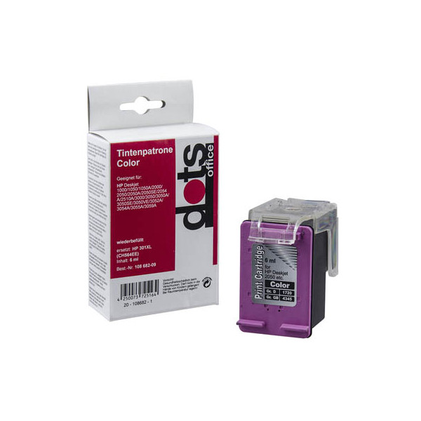 4250073725164 - Druckerpatrone 17204030-DOTS kompatibel zu HP 301XL color (cyan magenta gelb) 4250073725164 Dots 4250073725164 - Druckerpatrone 17204030-DOTS kompatibel zu HP 301XL color (cyan magenta gelb) 4250073725164 Dots