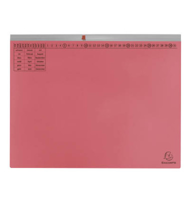 Hängehefter Exaflex 370103B, A4 rot Karton 320g