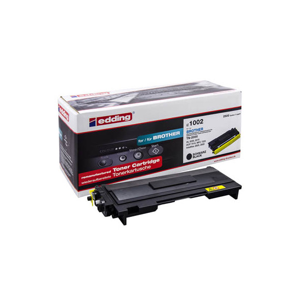4004764954858 - Toner ersetzt Brother TN-2000 Kompatibel Schwarz 2500 Seiten EDD-1002 18-1002