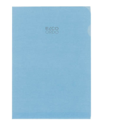 Sichth&uuml;llen Ordo 73696.34, A4, blau, transluzent glatt, oben & rechts offen, 0,08mm