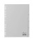 Kunststoffregister 650510, 1 bis 5, A4, 120µm, graue Taben, 5-teilig