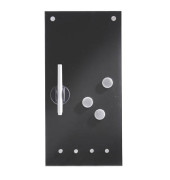 Glas-Magnetboard 11612, 20x40cm, schwarz