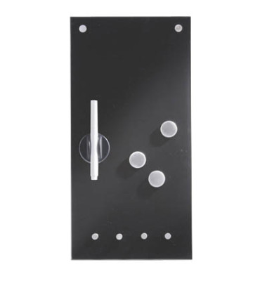 Glas-Magnetboard 11612, 20x40cm, schwarz