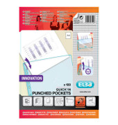 Prospekthüllen QuickIn 400012936 Standard, A4 glasklar glatt, oben offen