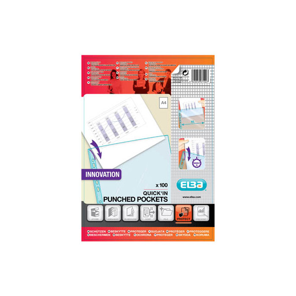 3045050071027 - Prospekthüllen QuickIn 400012936 Standard A4 glasklar glatt oben offen 007mm 3045050071027 100 Stück