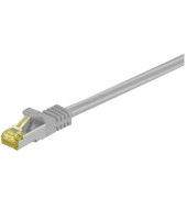 Netzwerkkabel grau RJ-45 Stecker 5m Cat 7 Rohkabel