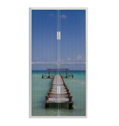 Aktenschrank easy Office 3025ST, Kunststoff/Stahl abschließbar, 4 OH, 110 x 204 x 41,5 cm, keine Fachböden, bunt/weiß (Urlaub