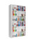 Aktenschrank easy Office 8689ST, Kunststoff/Stahl abschließbar, 6 OH, 110 x 204 x 41,5 cm, keine Fachböden, bunt/weiß (Ordner