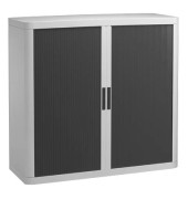 Aktenschrank easy Office E1C0009900020, Kunststoff/Stahl abschließbar, 2 OH, 110 x 104 x 41,5 cm, keine Fachböden, anthrazit/w