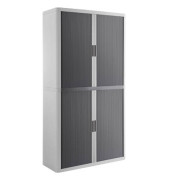 Aktenschrank easy Office E2C0009900090, Kunststoff/Stahl abschließbar, 4 OH, 110 x 204 x 41,5 cm, keine Fachböden, anthrazit/w