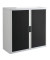 Aktenschrank easy Office E1C0010000020, Kunststoff/Stahl abschließbar, 2 OH, 110 x 104 x 41,5 cm, keine Fachböden, schwarz/wei